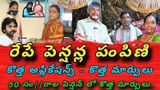 కొత్త పెన్షన్ లో మార్పులు కొత్త అప్లికేషన్ విడుదల AP Govt Pension Distribution Program  News [upl. by Madonna]