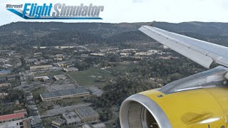 MFS2020 Beautiful and smooth Landing in Bilbao Fenix A320 IAE Vueling passenger amp Spotter view [upl. by Oniger]