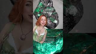 This gemstone is cursed 🫣 emerald gemstone crystals crystaltok crystalsoftiktok greenscreen [upl. by Ahsile]