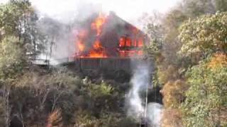 Fire Destroys Lake Home Camdenton MO [upl. by Darci]