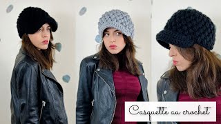 Comment faire une casquette au crochet 🧶 Gavroche SUPER RAPIDE Tuto crochet facile ✨ Toutes tailles [upl. by Gresham]