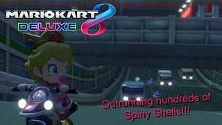 Outrunning hundreds of Spiny Shells in Mario Kart 8 Deluxe [upl. by Altheta]