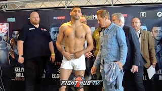 AMIR KHAN HAS TO STRIP DOWN WEIGHS IN BANG ON 147 lbs [upl. by Ricker297]