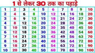 2 से 30 तक पहाड़े  table  pahada  2 se 30 tak pahada  2 ka pahada [upl. by Derwood]