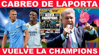 ¡VUELVE LA CHAMPIONS LEAGUE  ¡CABREO DESCOMUNAL DE LAPORTA [upl. by Siraf216]