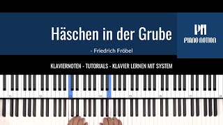 Häschen in der Grube German Nursery Rhymes  Piano Notion  German Books [upl. by Annonyw]