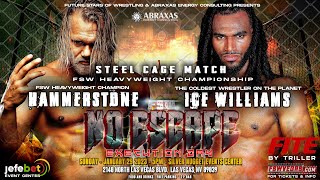 TONIGHT Hammerstone vs Ice Williams in Steel Cage Match for the FSW Heavyweight Championship [upl. by Britt]