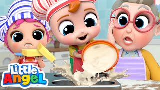 Baking with Grandma  Pat a Cake Song  Little Angel Kid Songs amp Nursery Rhymes [upl. by Minoru]