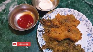 Dhone Patar Pakora recipe  Dhone patar chop  মুচমুচে ধনে পাতার পাকোড়া রেসিপি  Evening Snacks [upl. by Naahsar]