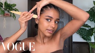 Tyla’s AllinOne Wellness Skincare and Makeup Routine  Beauty Secrets  Vogue [upl. by Buzzell]