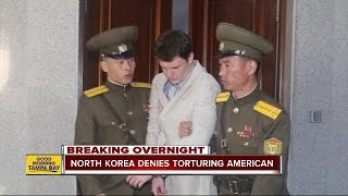 North Korea denies torturing American detainee Otto Warmbier [upl. by Namyaw69]