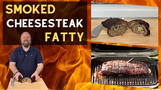 Ninja Woodfire Grill Recipe Smoked Cheesesteak Fatty [upl. by Tito]