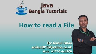 Java Bangla Tutorials 153  How to read a File [upl. by Ycart]