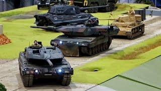 RC TANKS AND MILITARY VEHICLES IN ACTION MILITÄRFAHRZEUGE UND PANZER  Faszination Modellbau 2014 [upl. by Alleira692]