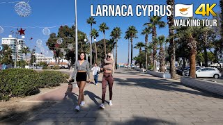 LARNACA CYPRUS 🇨🇾 Early Morning 4K Walking Tour [upl. by Tani]