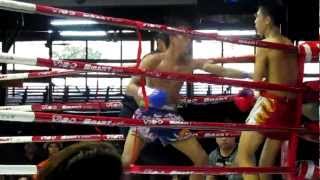 Lumpini Thai Boxing Stadium Bangkok body blows KO [upl. by Ballard]