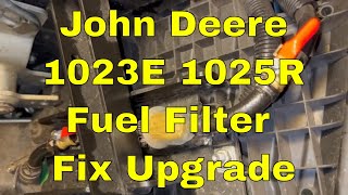 Fuel Filter Fix John Deere 1023E 1025R [upl. by Nnairda]