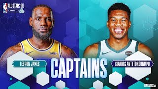 NBA AllStar Starters 2019 Revealed LeBron James Giannis Captains 201819 Season [upl. by Loma744]