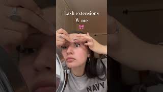 Lash extensions w me🎀 cute eyelashextensions eyelash [upl. by Kimber433]