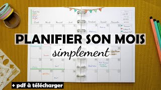 PLANIFIER SON MOIS  Planning mensuel à IMPRIMER [upl. by Atiuqnahs]