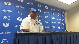 Kalani Sitake Postgame Press Conference  BYU 41 Southern Illinois 13 [upl. by Mahmud347]