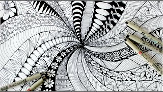 Zentangle art  Doodle patterns  Zendoodle [upl. by Bores351]