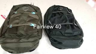 Osprey Fairview 40 and Farpoint 40 Comparison [upl. by Enail]