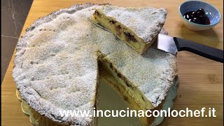 LA TORTA PASTICCIOTTO  FROLLA CON CREMA PASTICCERA E AMARENE [upl. by Annodahs747]