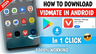 How To Download Vidmate in Android 😱 Vidmate Download 2024  Vidmate Install in mobile Phone [upl. by Edylc]