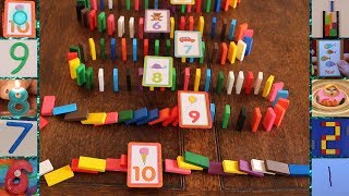 Countdown Numbers from 10 Dominoes Play Doh amp More [upl. by Ilhsa]