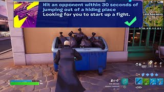 How to EASILY Hit an opponent within 30 seconds of jumping out of a hiding place in Fortnite Quest [upl. by Anema]