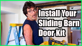 DIY How to Install Your Sliding Barn Door Kit [upl. by Nahta]