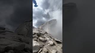 Half dome the craziest hike 😵‍💫 long youtube video coming soon 🔜 halfdome [upl. by Suiratnauq]