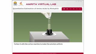 Quantitative Estimation of Amino Acids by Ninhydrin [upl. by Vassili]