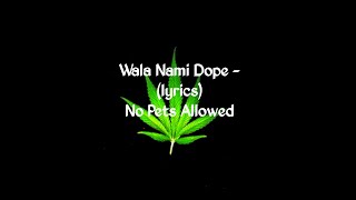 Wala Nami Dope  lyrics No Pets Allowed [upl. by Ard]