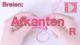 Afkanten rechtshandig  Leren Haken en Breien [upl. by Emiaj245]