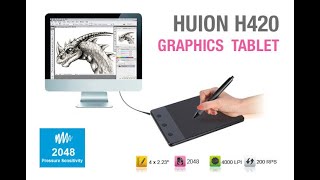 Huion H4202048 USB Pen Tablet Set Up Covid Edition [upl. by Neiman847]