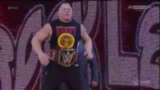 Brock Lesnar WWE World Heavyweight Champion Raw 2015 Entrance [upl. by Diana]