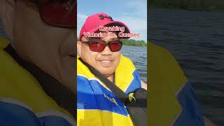 First time Kayaking in Victoriaville Quebec Canada cheerfultvofficial shortvideo canada kayak [upl. by Diantha]