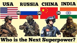 USA vs Russia vs China vs India military power comparison 2024  US vs Russia  world military power [upl. by Aitselec]