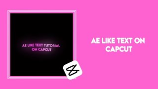 After Effects Text on Capcut Tutorial [upl. by Adnawak]