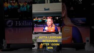 JUTTA LEERDAM Interview after 1000m GOLD MEDAL 🏅 🥇 juttaleerdam gold ek schaatsen rubenreacts [upl. by Luapnoj]