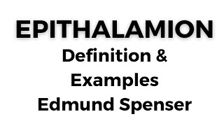 Epithalamion Meaning Summary Definition Examples Edmund Spensers Epithalamion Literary Term [upl. by Ereynihc]