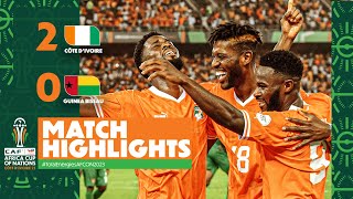 HIGHLIGHTS  Côte dIvoire 🆚 GuineaBissau TotalEnergiesAFCON2023  MD1 Group A [upl. by Engapmahc]