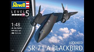 In Box Review  SR71 A Blackbird  Revell  148 Scale [upl. by Nylyak]