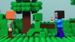 Creeper Explosion  STOP MOTION  LEGO Minecraft Videos  Billy Bricks [upl. by Pietje]