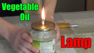 How to make a VEGETABLE OIL LAMP [upl. by Retrop625]