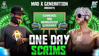 Free fire daily live scrims  Ep 4  Thursday1 August  presented by  mad10gaming [upl. by Attayek]