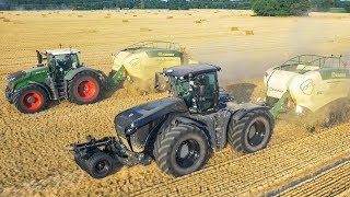 FENDT 1050 amp CLAAS XERION 4000  Lohnunternehmen Agrarlohn Müritz  Stroh pressen  Krone BigPack [upl. by Eyma]