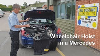 Folding Wheelchair Hoist in a Mercedes C200 Saloon [upl. by Heller]